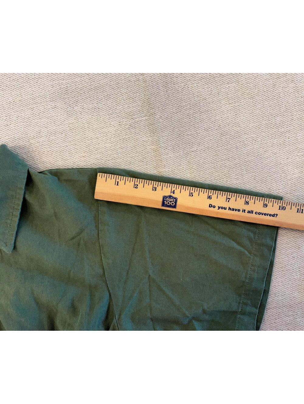 Noble Women’s Organic Cotton Canvas Utility Dress Sea  Glass Green Zip Front S - Picture 7 of 11